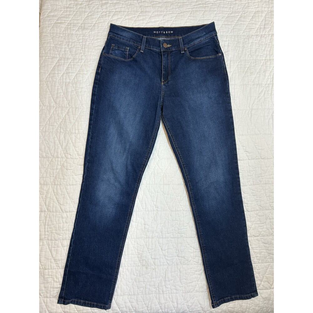 Mott & Bow Women's Straight Leg Jeans - Dark Blue